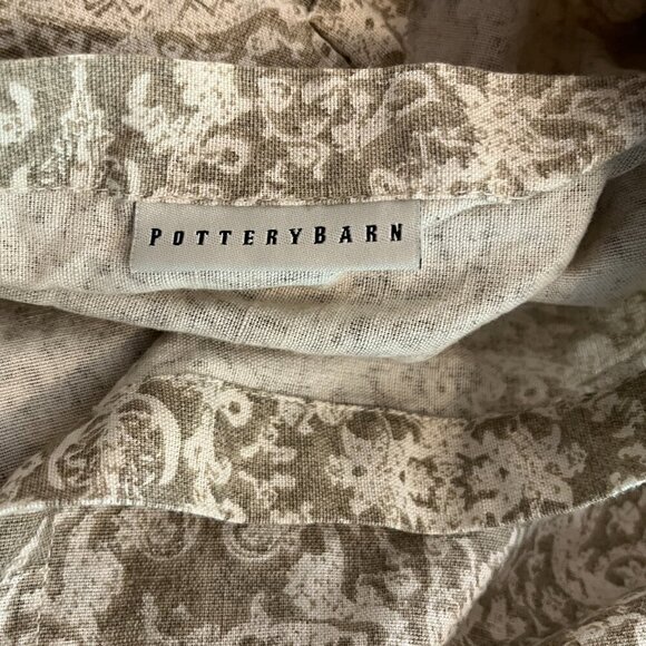 Pottery Barn sham pillow cover neutral geometric beige grey cream 29x23 - Picture 7 of 8